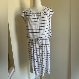 Banana Republic Cap Sleeve Striped Dress- Medium
